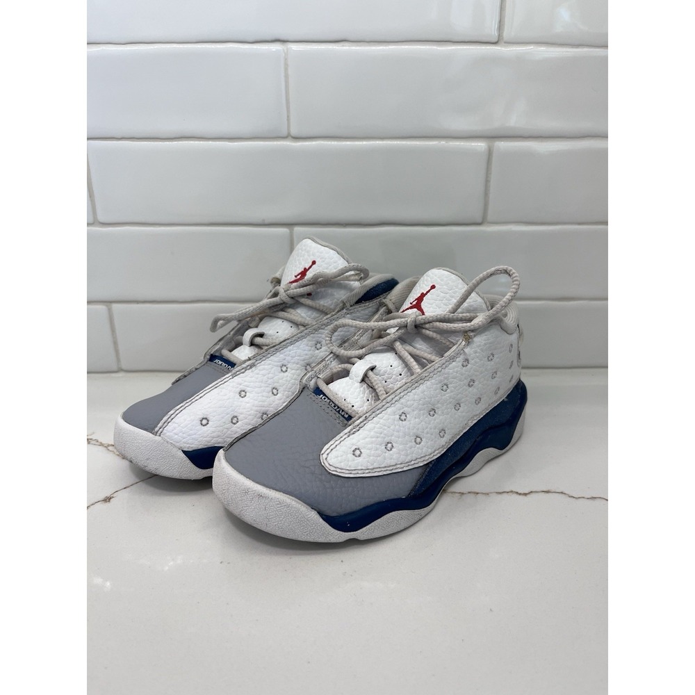 Jordan Air Jordan 13 Retro Kids Sneakers DJ3004-164 10C White/Gray/Blue Shoes